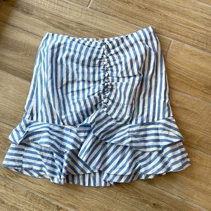 Blue Stripe Mini Skirt